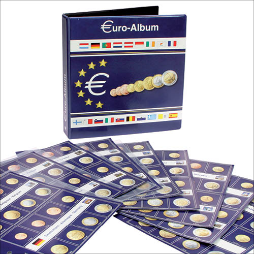 classeur à spirales TOPset 2 euros pour 60 pieces de monnaie